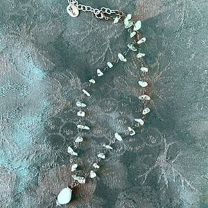 ZAD  Glass and Tumbled Gemstone Necklace